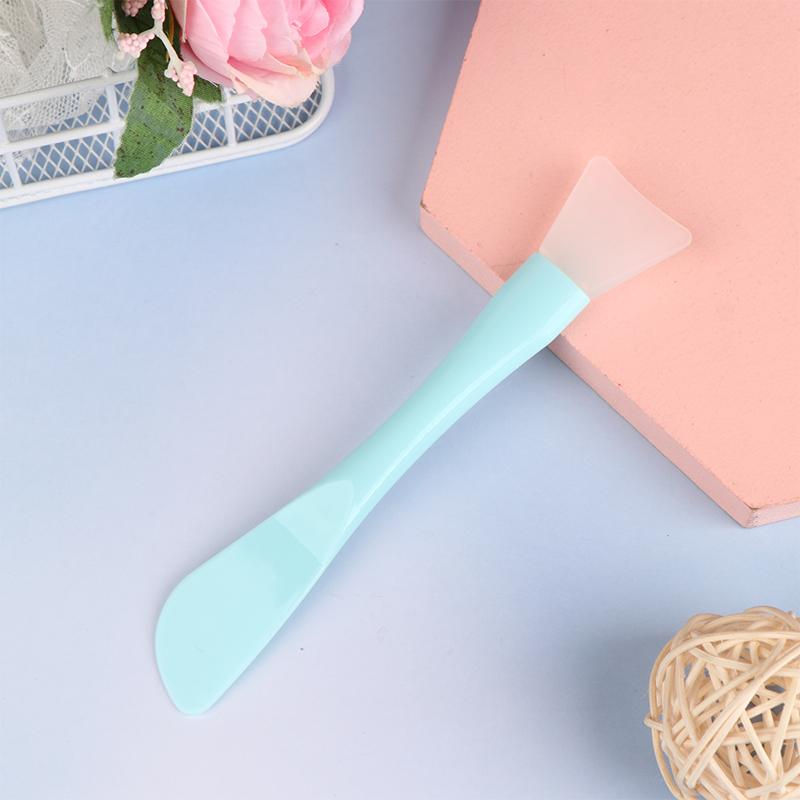 Silicone Facial Mask Brush Soft Head With Scraper Integrated Dual-Use Mud Film Brush Diy Film Adjusting Beauty Tool Beauty