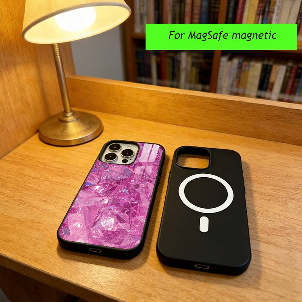 Pink glow for girls Phone Case For iPhone17,16,15,14,13,12,11 Plus,Pro Magnetic with Magsafe Wireless Charging