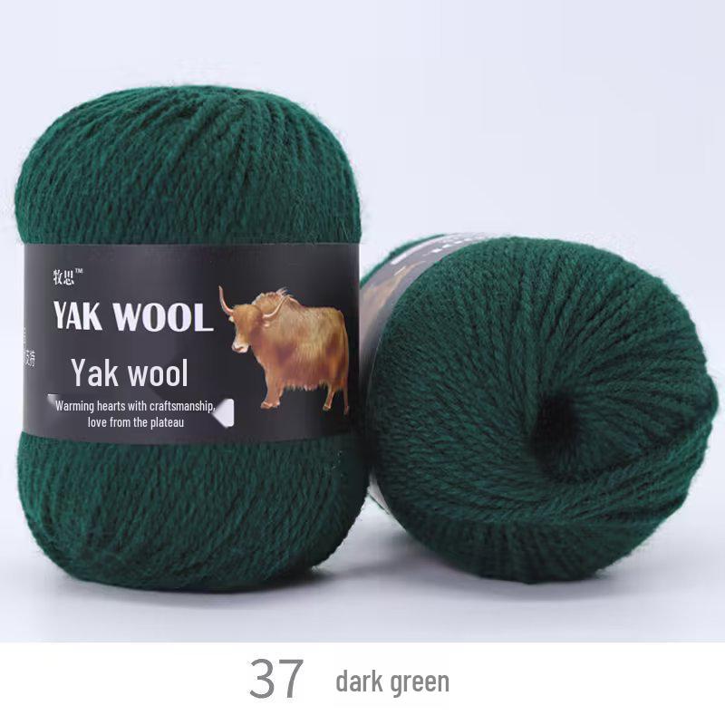 Hand-Knitted Medium-Thick Yak Wool Yarn for Scarves, Hats, Coats, Vests, and Sweaters