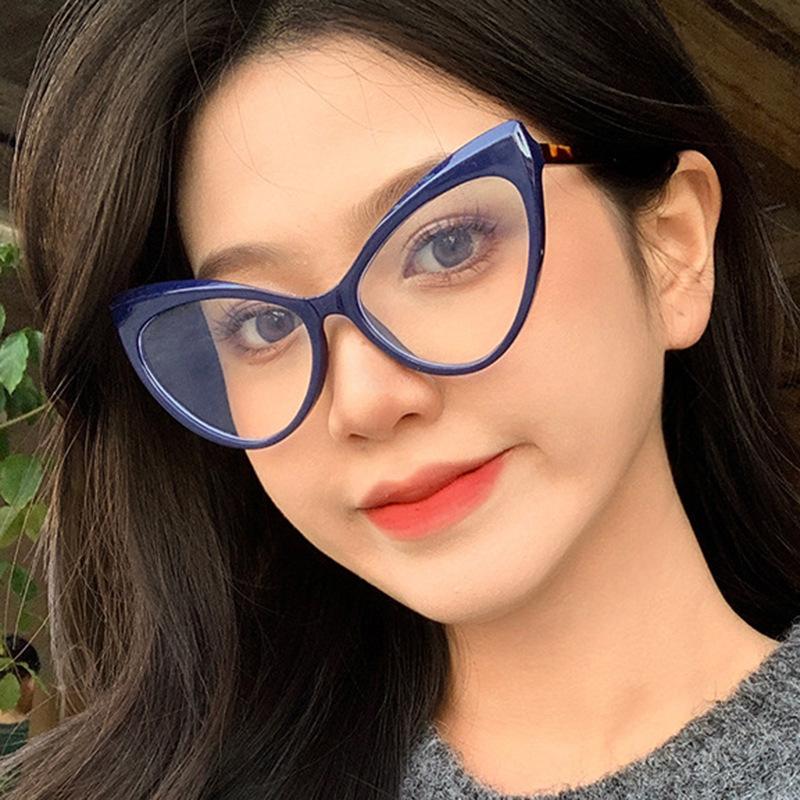  New Cat Eye Glasses Frames Women Optical Fashion Anti Blue Light Computer Glasses