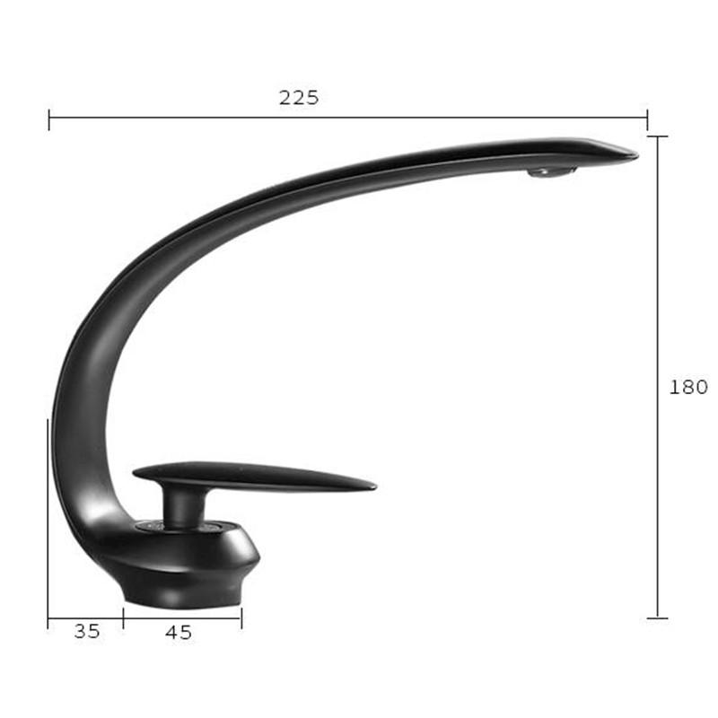 Basin Faucet Bathroom Single Lever faucets Hot and Cold Single Hole Water Tap Basin Faucet Mixer Taps Gold Black
