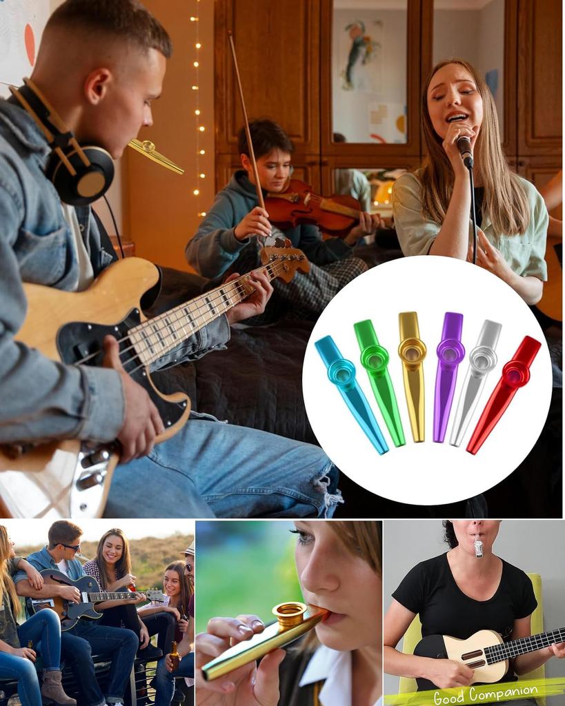 Tibemi Aluminiumlegierung Pfeifend Tragbare Begleitung Enthält 10 Staubdichte und Aufbewahrung Perfekt für Klassenzimmer und Blaues Instrument, Spielzeug, Pfeifen,