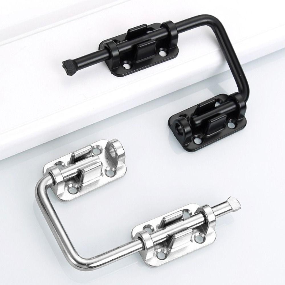 Thickened Gate Latch Non Perforated Door Bolts Hardware Door Buckle  Drawer