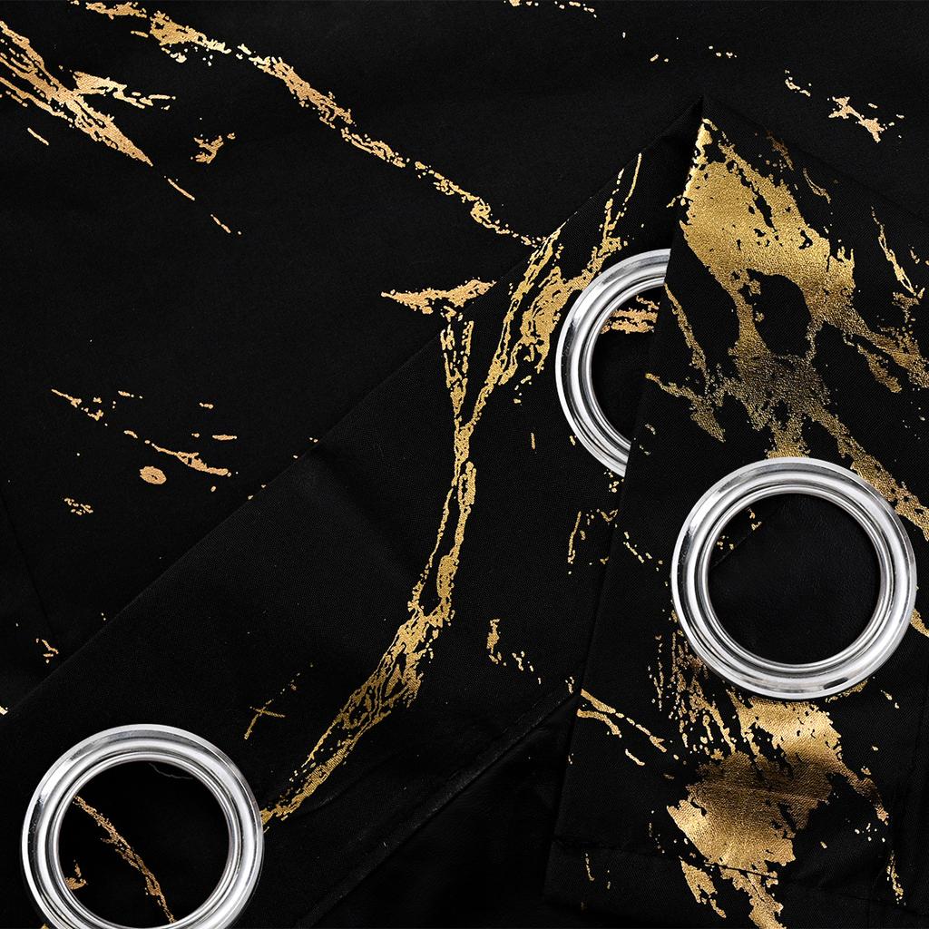 1 Stück Bronzierter Marmordruck Vorhang für Schlafzimmer Wohnzimmer Verdunkelung Sonnenschutz Vorhang Heimdeko