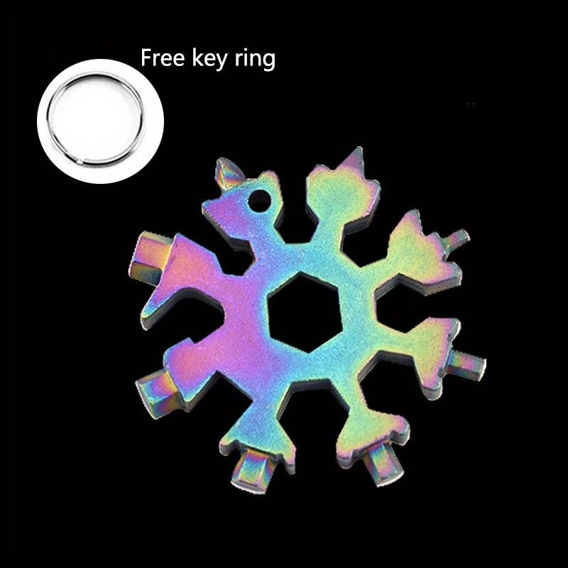 

Многофункциональный инструмент 18-в-1 из нержавеющей стали «Снежинка», популярный портативный стальной креативный инструмент для ремонта велосипедов для улицы, открывалка для бутылок разноцветный