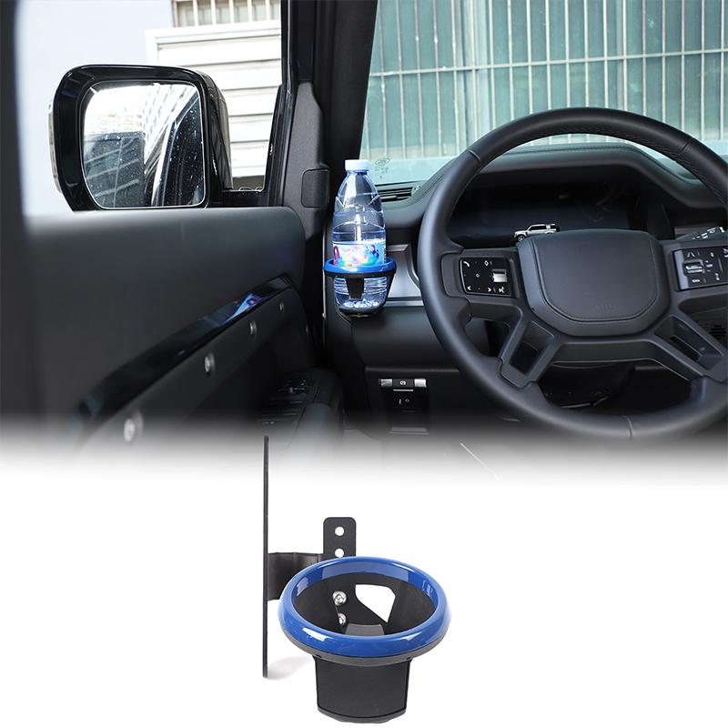 BJL1 For Land Rover Defender 110 130 2020-2026 Carbon Steel Black Car Passenger Dashboard Side Cup Holder Interior Car Accessories