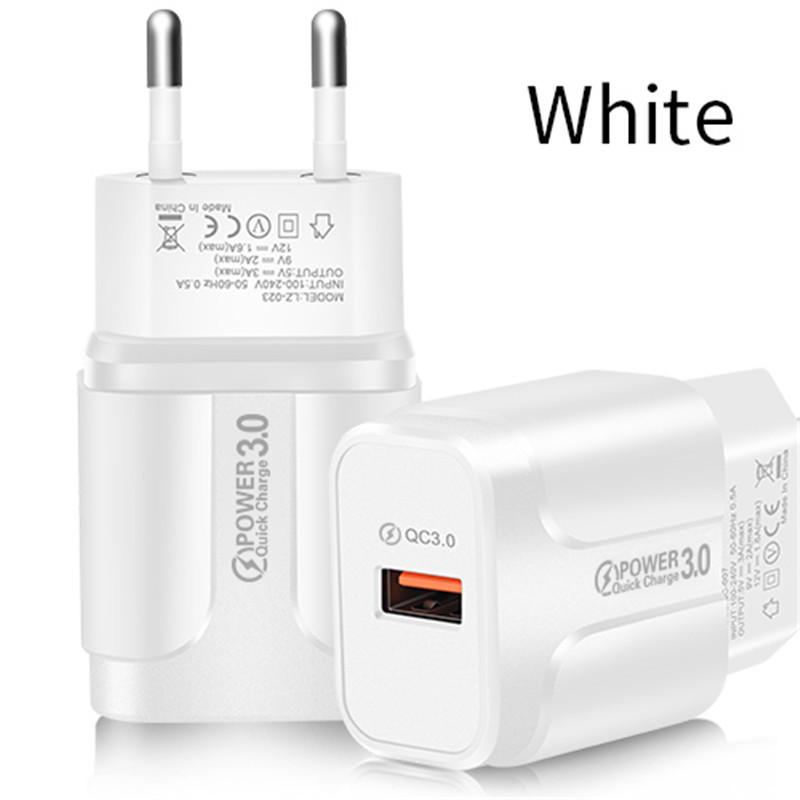 3A QC3.0 Single USB Fast Charger - Efficient Mobile Charging Head with Single Port