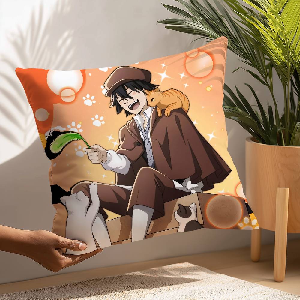 Bungo Stray Dog Edogawa Ranpo Pillow Case Plush Fabric Soft  Pillowcase Double Sided Print Cushion Cover Household Gifts