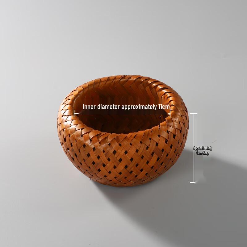 Jingyuheng Vintage Hand-woven Bamboo Storage Basket