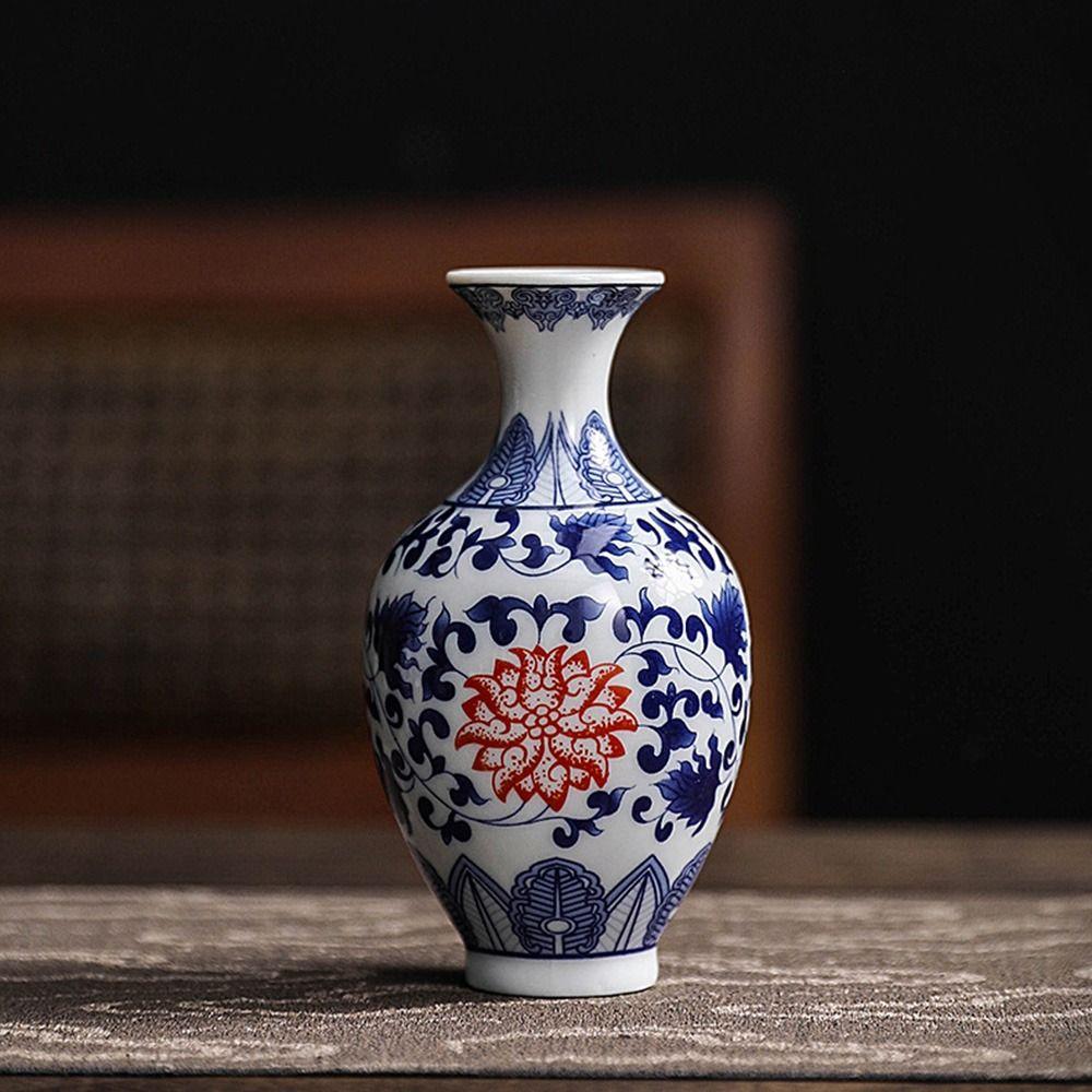 Mini Small Porcelain Vases Vintage Vessel Vase Classic Bud Vases  Living Room
