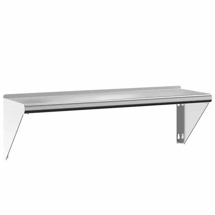 VidaXL Étagère murale 100x30x31 cm argenté acier inoxydable, étagère flottante, étagère murale d'exposition, panneau 30273
