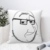Smug Soyjak Meme Pillowcase Polyester Cushion Cover Decor Smiling Wojak Pillow Case Cover Living Room 40X40Cm