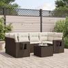 VidaXL Garden Lounge Set with Cushions 7 Pcs, Patio Sofas, Furniture Set, Outdoor Terrace Furniture, Brown 3252260