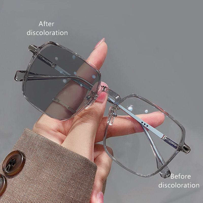 New Color-changing Anti-blue Frame With High Appearance And Slimming And Fashionable Light-changing Reading Glasses