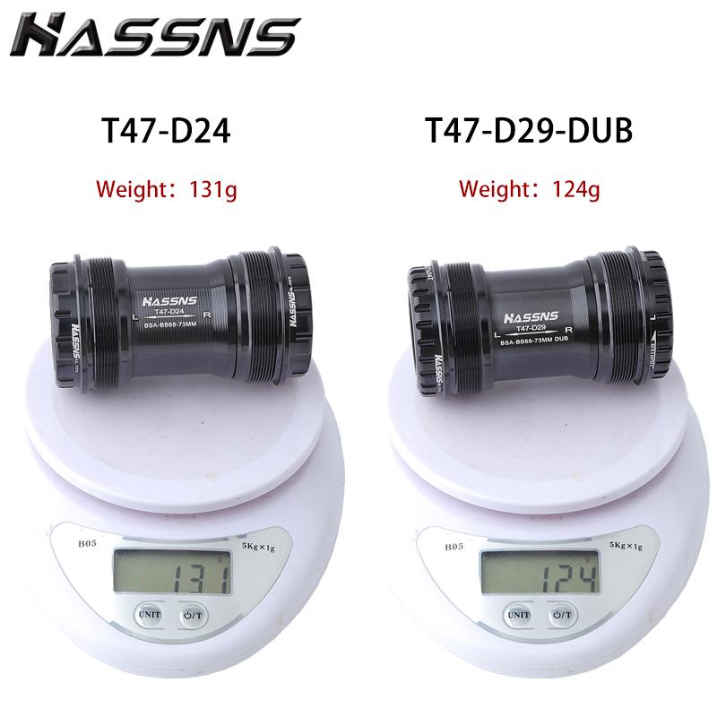 HASSNS T47 Bottom Bracket BSA Mtb Central Movement DUB Bicycle Hollowtech Central Movement Mountain Bike Ceramics BB 68-73MM