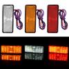 Motorrad Rechteckreflektor Rücklicht Bremsleuchte Motorrad Rücklicht Auto ATV LED Reflektoren LKW Seitenwarnleuchten