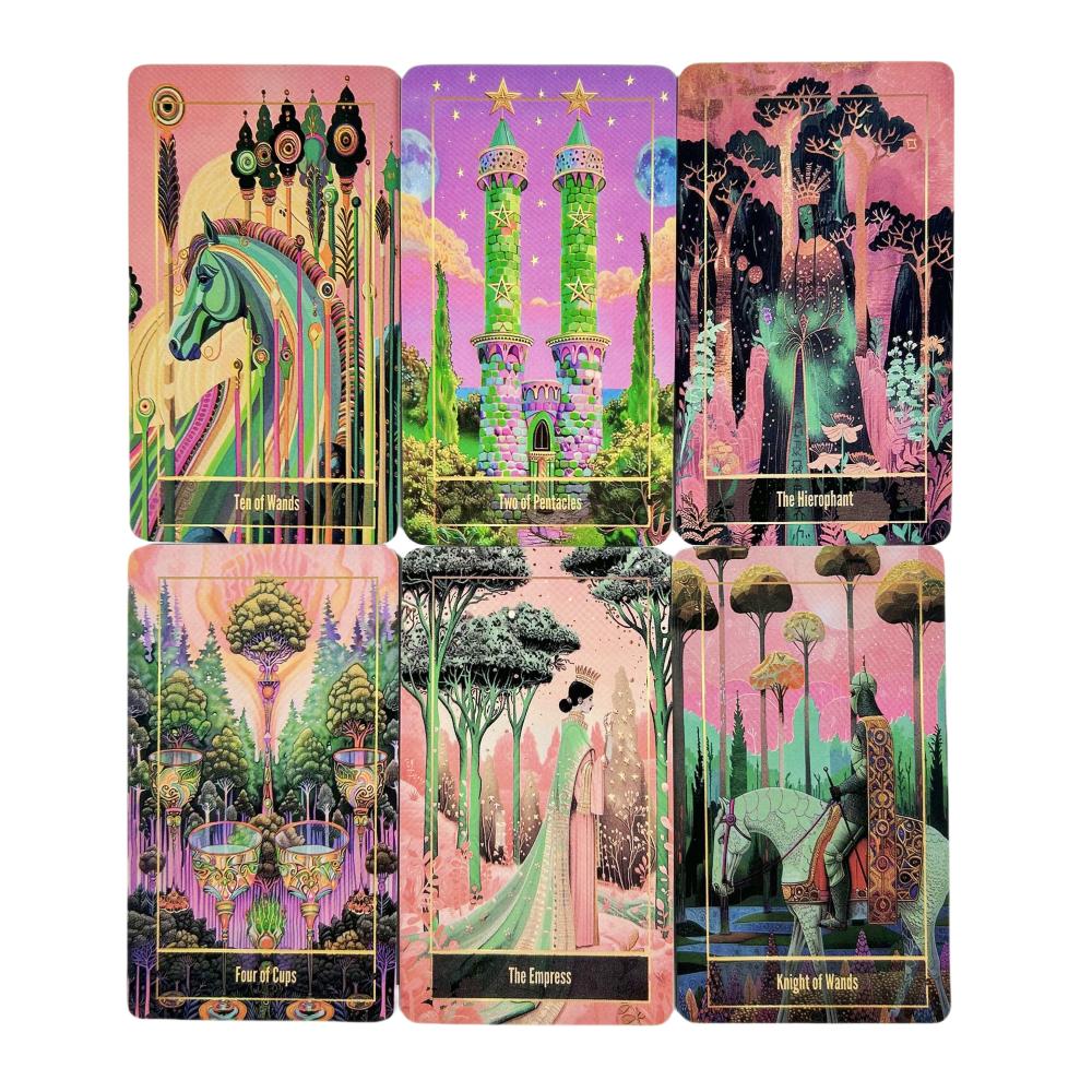 Himmlischer Karneval Tarotkarten Ein 78-Karten Orakel Englisch Visions Wahrsageausgabe Brettspiele