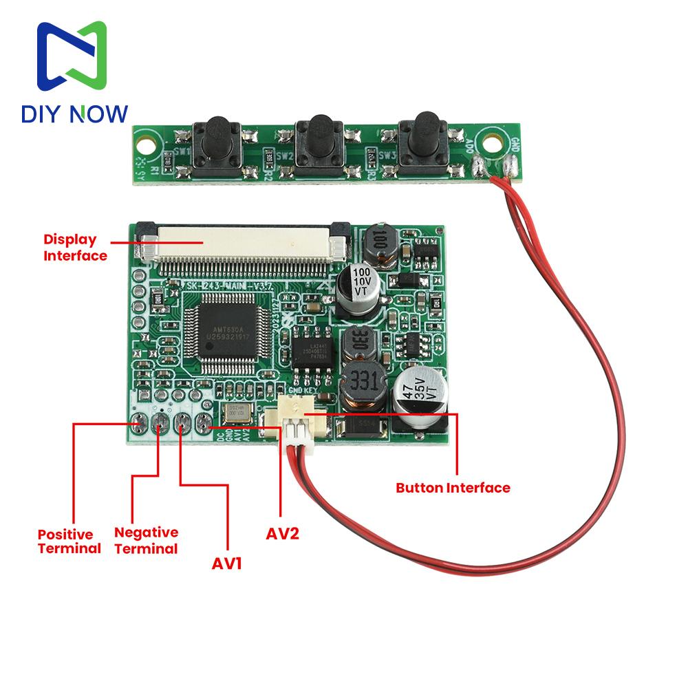 4.3/5-inch LCD Display Driver Board Module Kit Display Mainboard for Automotive and Industrial Control Multi-Functional Displays