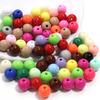 50-100Pcs/Lot 6-12mm Solid Color Round Acrylic Beads Loose Spacer Beads For DIY Keychains Decoration Handmade Crafts Accessories