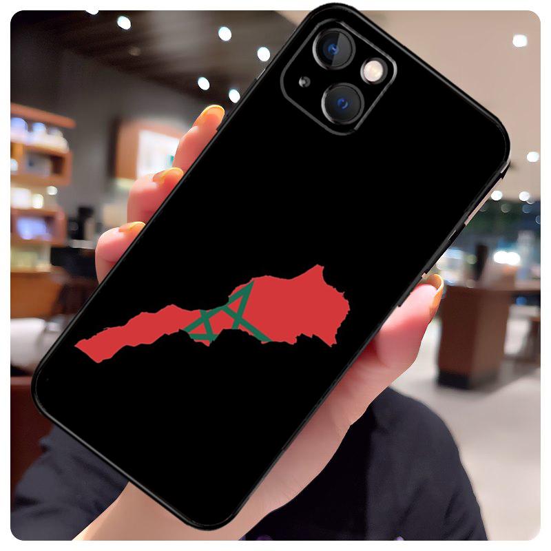 Morocco Flag Coat Of Arms Case For iPhone 16 Pro Max 14 13 12 11 15 17 Pro Max mini 15 16 Plus 16e 17 Air Phone Cover