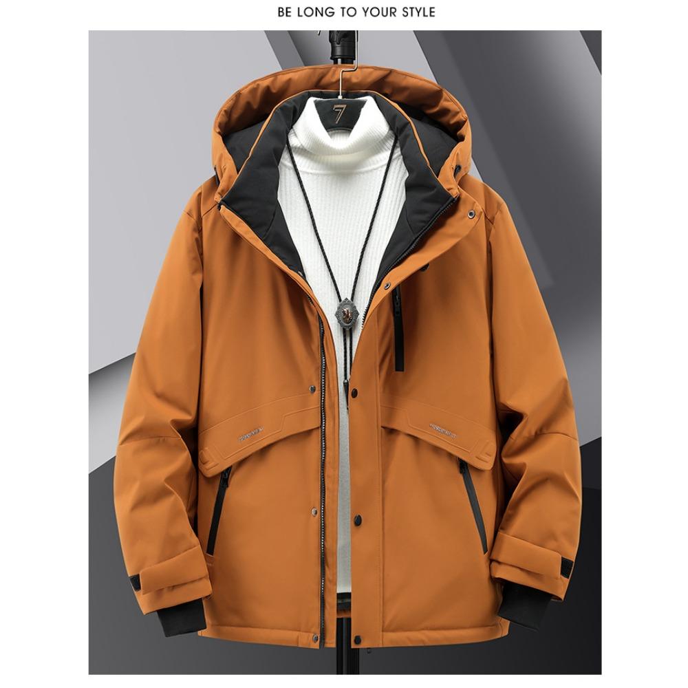 Fattened Plus Size, White Duck Down, Winter Down Jacket Trendy Brand Thickened Warm Jacket Men's Clothing