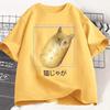 Stupid Potato Cat T-shirt Japanese Cat Humor T-shirt Womens Casual Y2K Graphic T-shirt