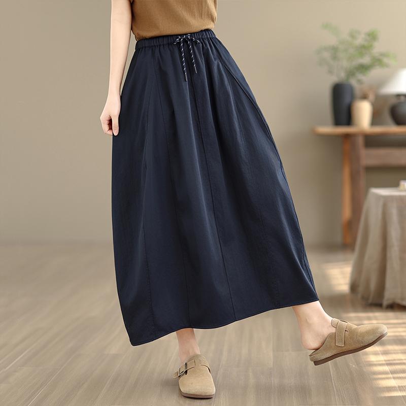 plus size High waist vintage summer casual loose long for woman skirts womens skirt