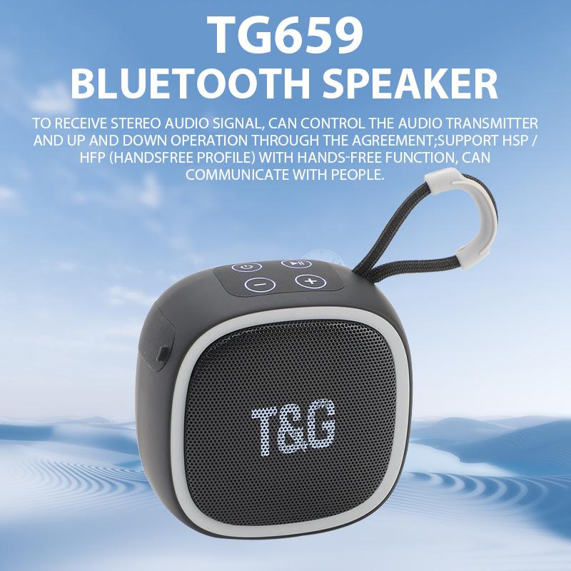 

2024 Новый TWS TG659 Bluetooth 5.3 Аудио Спорт на открытом воздухе Портативный беспроводной мини-ручной мини-аудио HIFI динамик Поддержка TF-карты чёрный