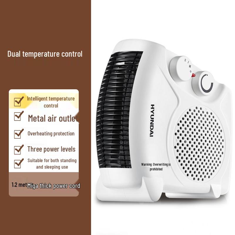 Hyundai Little Sun PTC Fast Heating Desktop Electric Heater - Energy & Power Saving Warm Air Blower for Home or Office.
