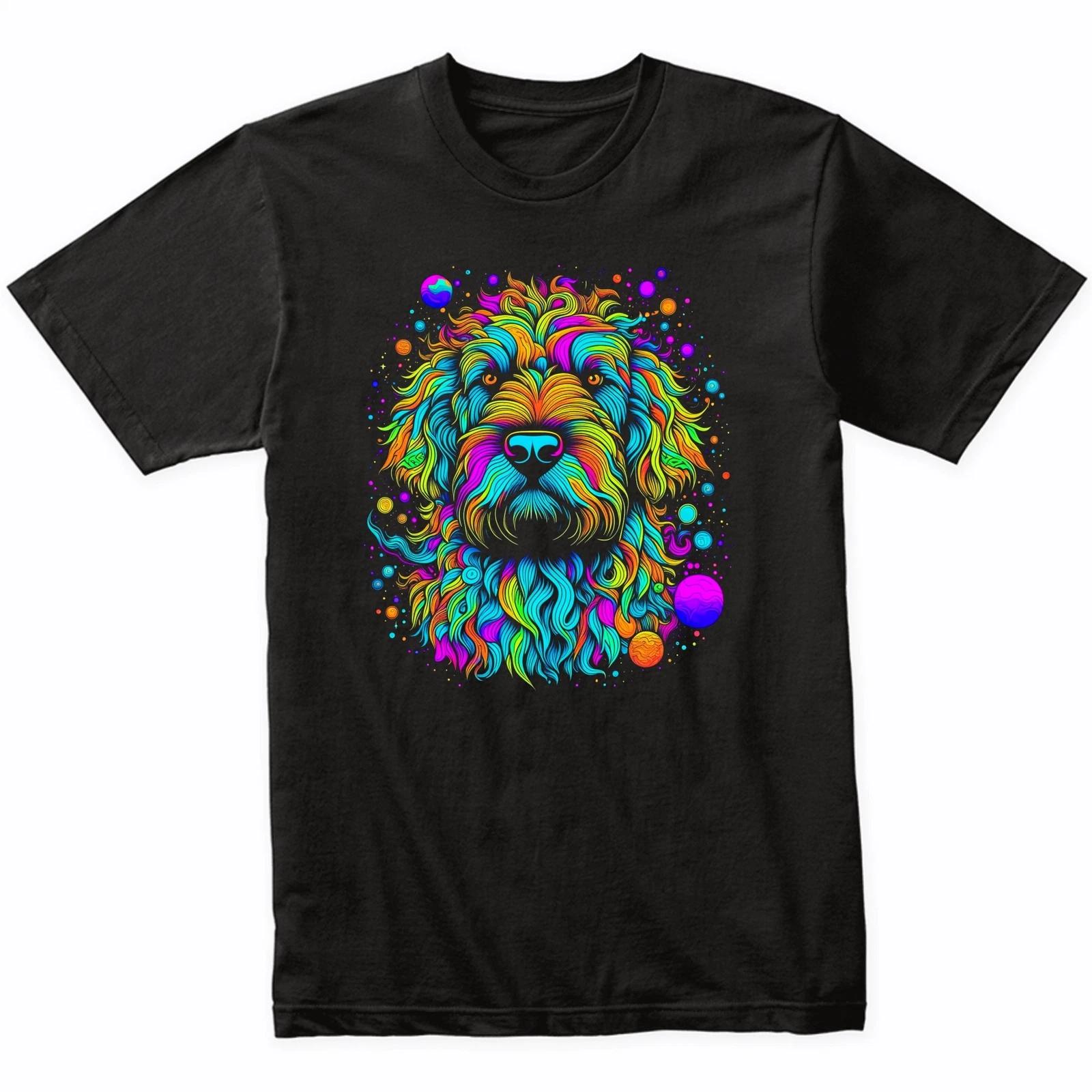Labradoodle Psychedelic Dog Art T-Shirt Labradoodle Owner Gift Labradoodle Shirt 2XL