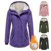 Autumn Winter Fleece Lined Hooded Jacket Waterproof Top for Men Women, Hot Popular Casual Outerwear