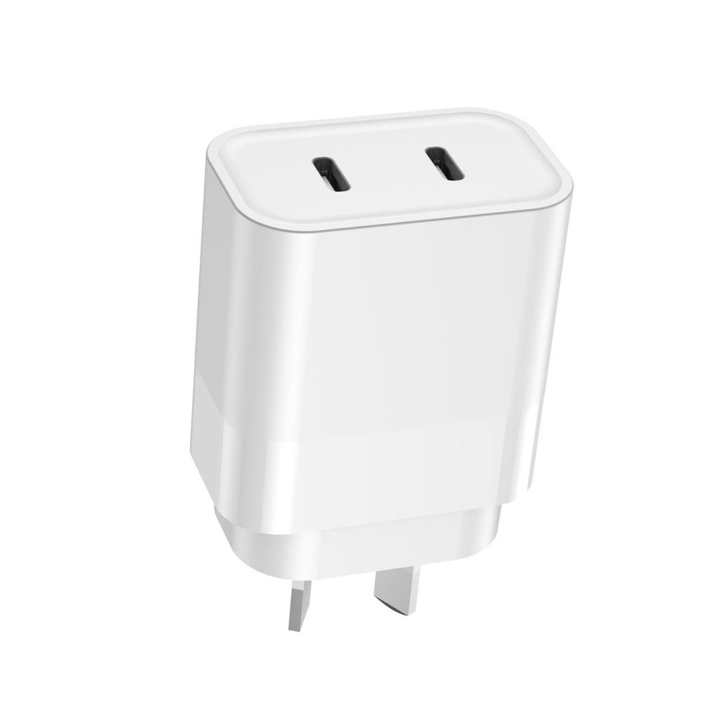 SAA-zertifiziertes 20W Dual-Typ-C-Ladegerät – Australischer Standard-Handy-Ladegerät 2C