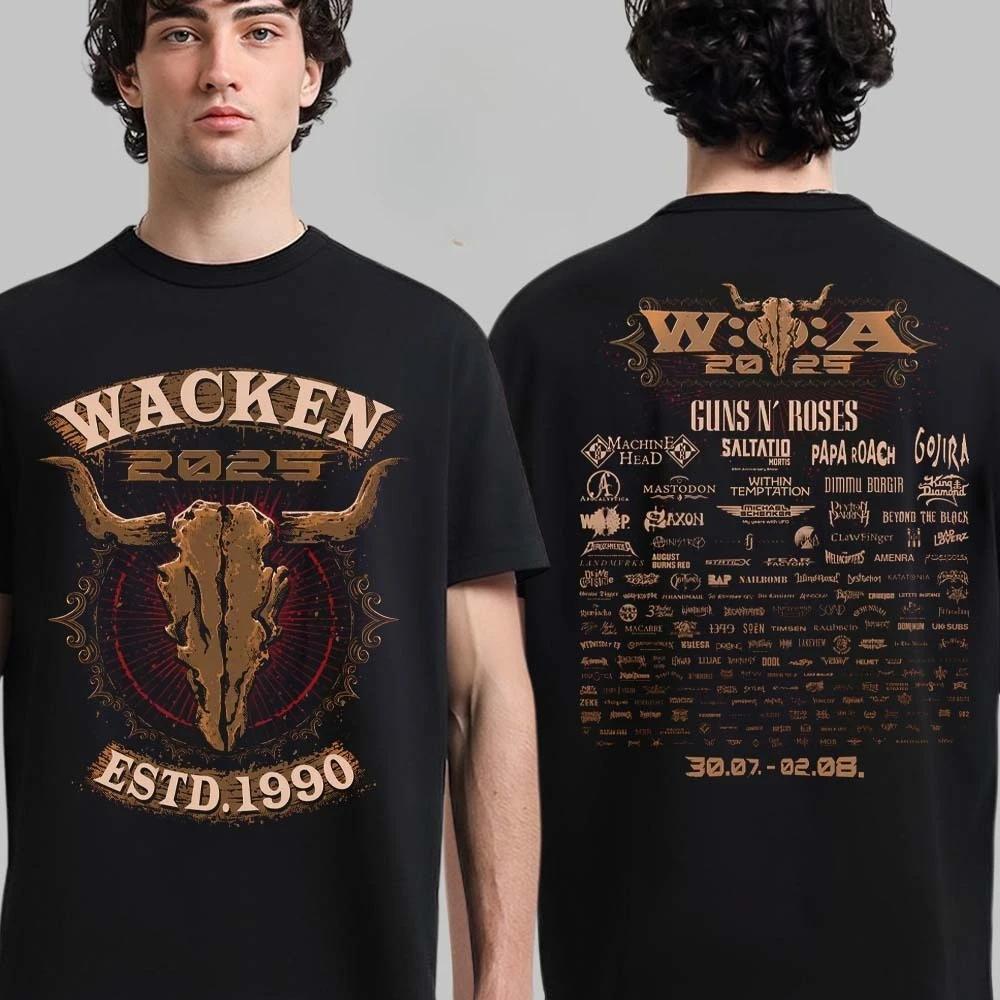 Wacken Open Air 2025 Festival Od 30. července do 2. srpna 2025 ve Šlesvicku-Holštýnsku v Německu Oboustranné tričko s růžemi