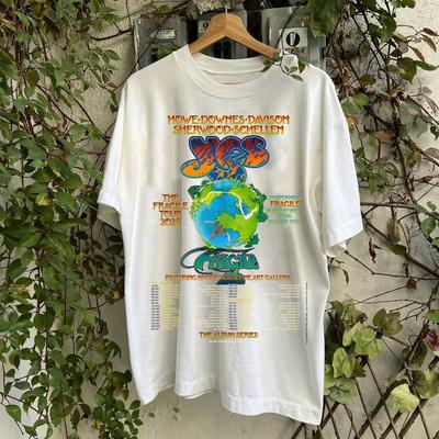 Rare Yes Band Tour 25 Unisex Men S-235XL 20D19190 Unisex T-Shirt