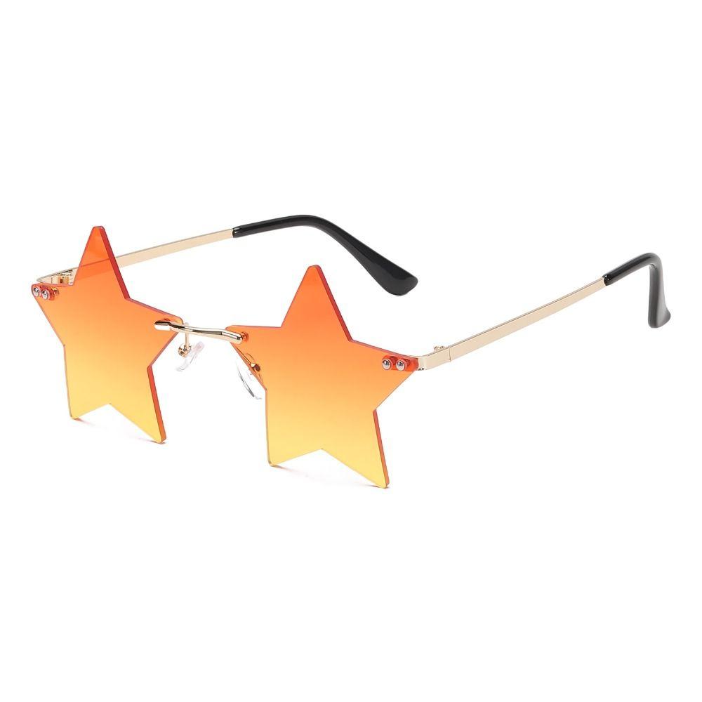 UV400 Eyewear Street Shot Rimless Sun Glasses Star Shape Sunglasses Pentagram Sunglasses