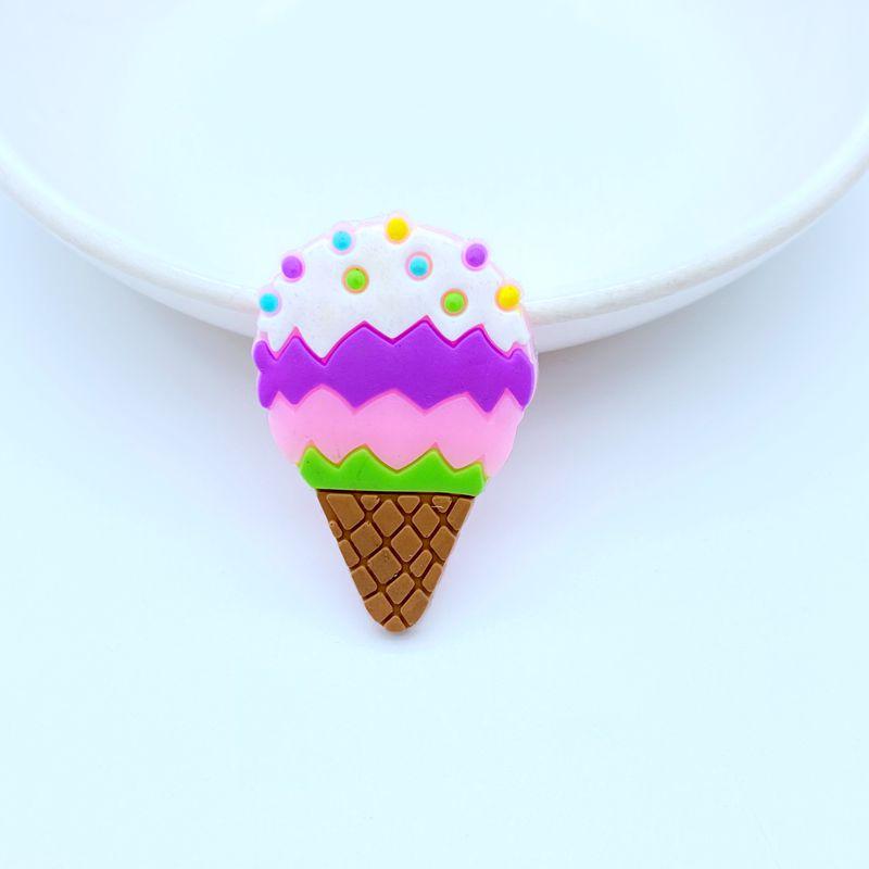 10/20 Stück Niedliche Eiscreme-Serie PVC Flexibler Kleber Flache Rückseite DIY Scrapbooking Verzierung Handy Basteldekoration Schreibwaren