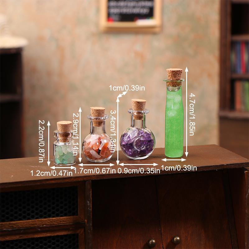 Dollhouse Wizarding World Scene Ornament Vintage Mini Magic Bottle Wand Model Dollhouse Retro Decoration Micro Scene Accessories