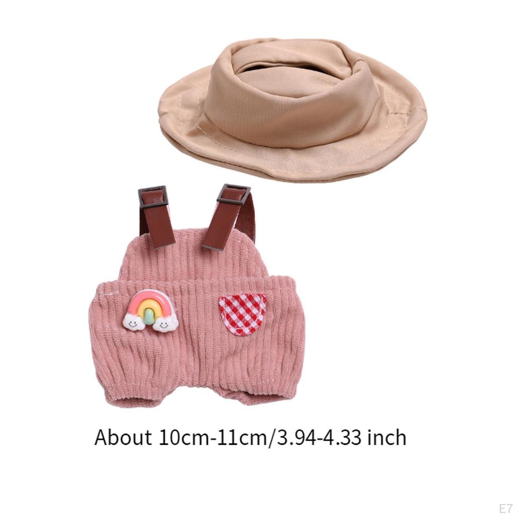 Plush Doll Clothes for 1517cm Accessories Dress up DIY Cute overalls