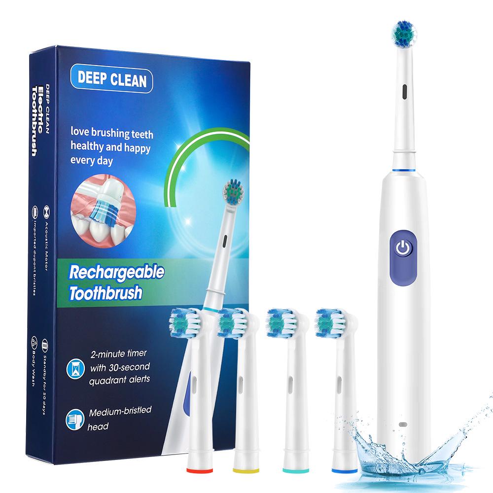 Smart Round Head Electric Toothbrush 5 Modes with Soft Bristles