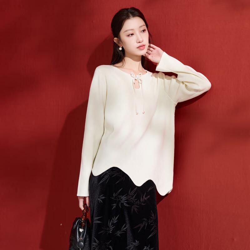 

Sancai Plus Size Chinese Style Knit Sweater with Frog Buttons XL (170/96B)