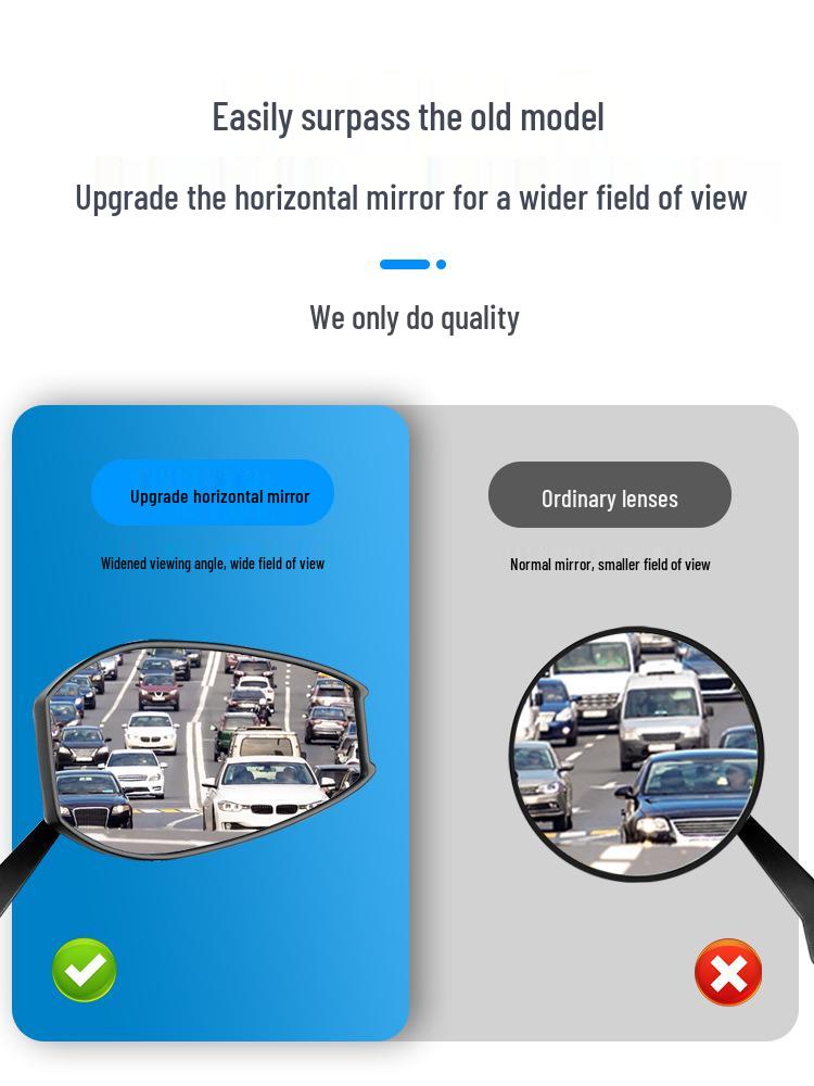 AOS4 Rearview Mirror for Niu Nine E-Bike & Scooter - Modified Reflective with Blue-Purple Light.