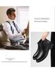 Men's High-Top Chelsea Ankle Boots - Slip-On, Leather, Casual Winter Workwear.