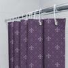 Vintage Purple Shower Curtain with Classic Fleur-de-lis Pattern Perfect for Bathroom Decor