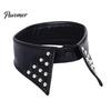 Stylish Pointed Lapel Collar Punk Style PU Leather Fake Collar, Detachable Studded for Women, Rock Faux Rivet Choker Necklace, Adjustable Cool