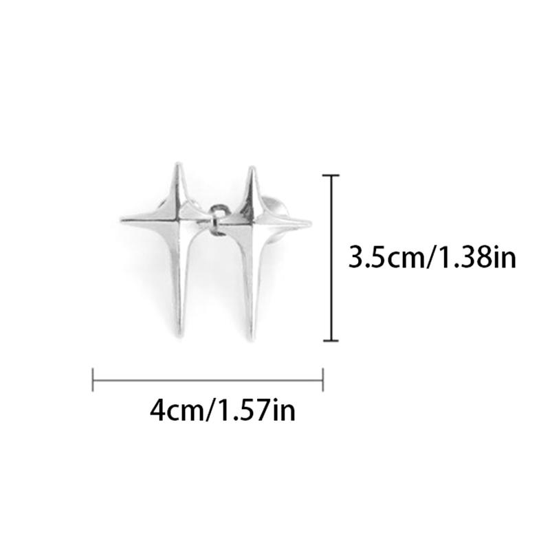 Trendy Cross Star Waist Buckle Adjustable Detachable Pants Clips Waist Tightener Nail-Free Metal Button Snaps For Jeans Decor