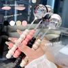 Pearl Stainless Steel Spoon with Imitation Ceramic Handle, Household Dining Spoon, High-temperature Resistant Round Spoon Spoon