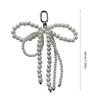Lovely Pearl Beaded Bowknot Keychain Pendant Bag Phone Pendant Women Backpack Handbag Charm Lovely Hangings Decoration