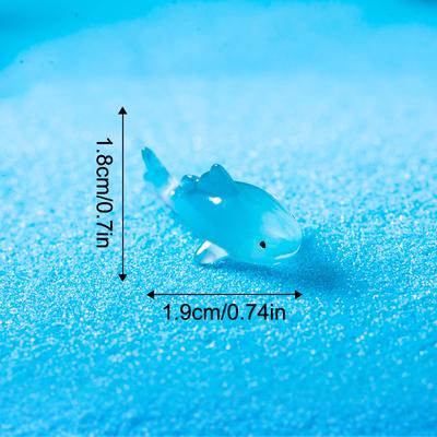 Luminous Fish Marine Animal Ornament Glow Pendant Micro Garden Craft Resin Landscape Fish Tank Desktop Decoration