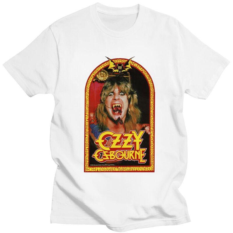 Custom Heavy Metal Rock Ozzy Osbourne T Shirts Men Pure Cotton Tee Tops Tshirt Tshirt Clothing