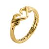 Double Hand Heart Couple Rings Love Heart Adjustable Friendship Promise Jewelry Valentine Gifts For Women Friends Girl Adjustable Jewelry